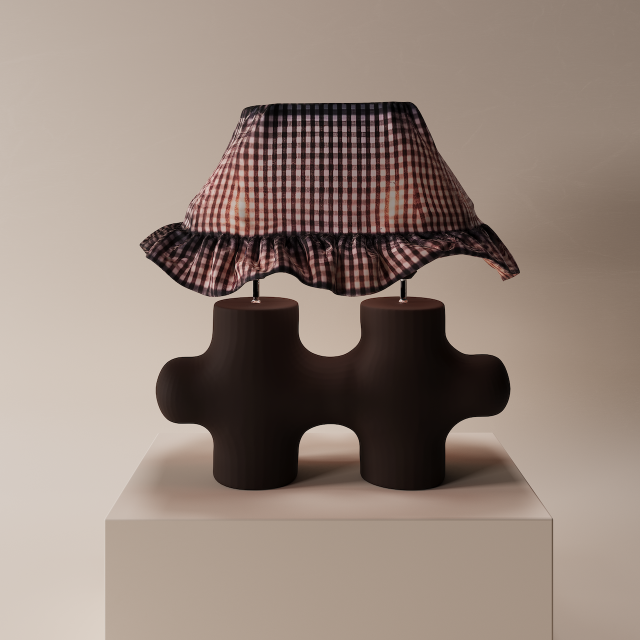N A N Table Lamp | Ceramic Double-Bulb Table Lamp